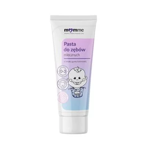 MomMe Pasta do zębów mlecznych dla dzieci o smaku gumy balonowej 0-3 50ml