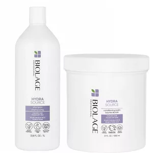Biolage HydraSource, zestaw XL nawilżający do włosów suchych, szampon + odżywka