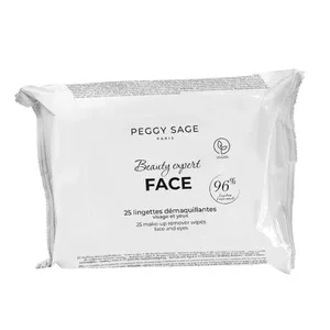 Peggy Sage, chusteczki do demakijażu, 25szt.