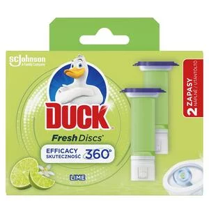 Duck Fresh Discs Lime - podwójny zapas do toalety o zapachu limonkowym, 12szt.