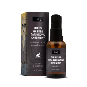 LAQ Bad Boy czarny mat, olejek po goleniu i do brody, 30ml