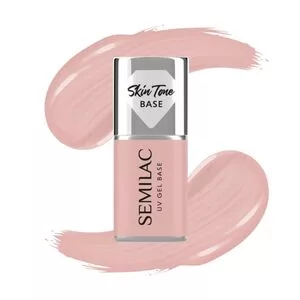 Semilac Skin Tone Cover Base, elastyczna baza hybrydowa 2w1, Pale Beige, 7ml