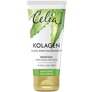 Celia Kolagen maseczka nawilżająco-odżywcza z aloesem i kwasem hialuronowym 60ml