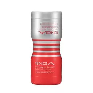 Tenga Dual Sensation Cup jednorazowy masturbator z dwoma otworami Medium