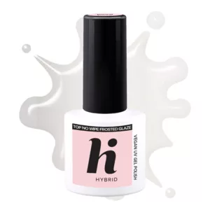 hi hybrid Milky Tops, top do lakieru hybrydowego, Frosted Glaze, 5ml