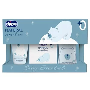 Chicco Natural Sensation Baby Essential zestaw płyn do ciała i włosów 200ml + balsam do ciała 150ml + woda perfumowana 100ml (U)
