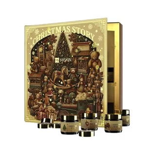 HiSkin Baśniowa Księga Kalendarz Adwentowy świeczki tealight 12x15ml + świeczki sojowe w słoiczkach 12x30ml