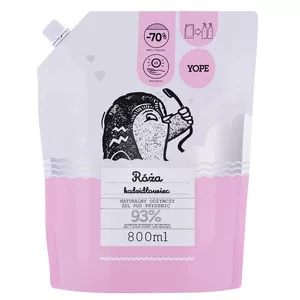 Yope, żel pod prysznic, Róża i Kadzidłowiec, 800ml, refill
