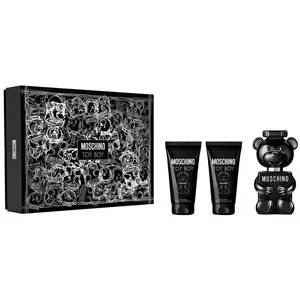 Moschino Toy Boy zestaw prezentowy dla mężczyzn: woda perfumowana 50ml, żel pod prysznic 50ml, balsam po goleniu 50ml