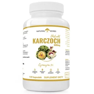 Natural Herbs Karczoch ekstrakt 600mg suplement diety 120 kapsułek