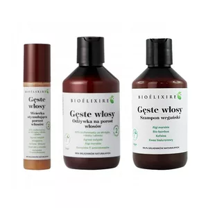 Bioelixire, zestaw przeciw wypadaniu włosów "Gęste Włosy", szampon + odżywka + serum