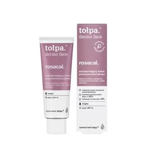 Tołpa Dermo Face Rosacal, wzmacniający krem przeciwzmarszczkowy bogaty, dzień SPF 15, 40ml