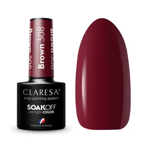 Claresa, Lakier hybrydowy, BROWN 308, 5g