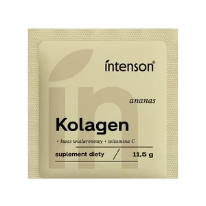 Intenson Kolagen + Witamina C + Kwas Hialuronowy suplement diety Ananas 11.5g