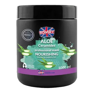 Ronney Professional Mask Nourshing Aloe Ceramides, Maska nawilżająca do włosów matowych i suchych ALOE 1000ml