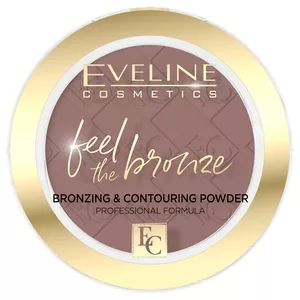Eveline Feel The Bronze, puder brązujący i kontrujący, 02 Chocolate Cake, 4g