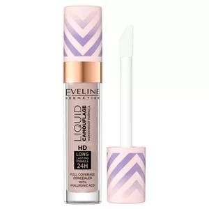 Eveline Liquid Camuflage, wodoodporny korektor kamuflujący z kwasem hialuronowym, 04 light almond, 7.5ml