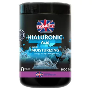 Ronney Professional Mask Hialuronic Complex Moinsturizing, Maska nawilżająca do włosów suchych i zniszczonych 1000ml