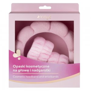 KillyS Opaski kosmetyczne na głowę i nadgarstki Różowe 3szt.