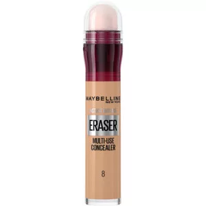 Maybelline New York Instant Anti-Age Eraser Concealer, korektor do twarzy z gąbeczką, 08 Buff, 6.8ml