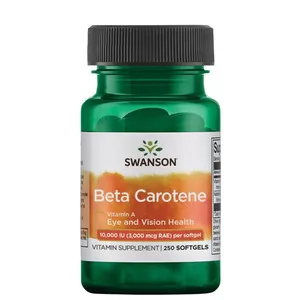 Swanson, beta carotene 10.000 IU, 250 kapsułek miękkich