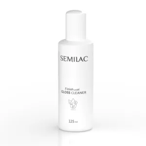 Semilac Finish with Gloss Cleaner, wydajny nabłyszczający cleaner 2w1 z witaminą E, 125ml