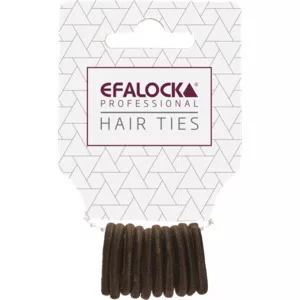 Efalock, gumki do włosów mini, brązowe 10szt., ref. 14102388