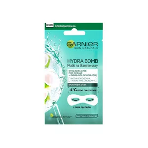 Garnier Skin Naturals Hydra Bomb Maska na tkaninie pod oczy wygładzająca zmarszczki z wodą kokosową 6 g