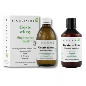 Bioelixire, zestaw przeciw wypadaniu włosów "Gęste Włosy", szampon + suplement w syropie