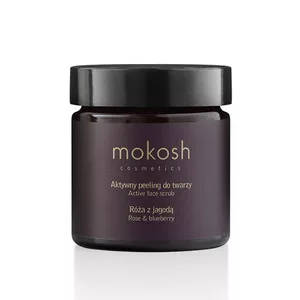 Mokosh, aktywny peeling do twarzy, róża z jagodą, 60ml