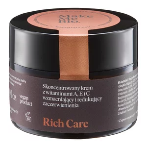 Make Me Bio Rich Care, skoncentrowany krem do twarzy z wit. A, E i C, wzmacniający i redukujący zaczerwienienia, 50ml