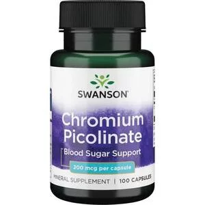 Swanson Chrom pikolinian 200mcg, 100 kapsułek