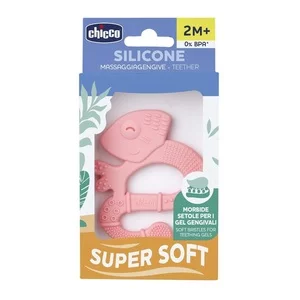 Chicco Gryzak silikonowy miękki Jaszczurka dla dzieci 2m+ Girl