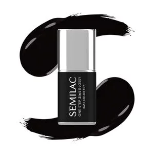 Semilac 3w1 One Step Glossy, lakier hybrydowy, S190 The Black, 7ml