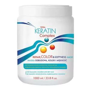 CeCe Total Keratin Complex, Repair Color&Softness, maska do włosów zniszczonych, farbowanych i suchych, 1000ml