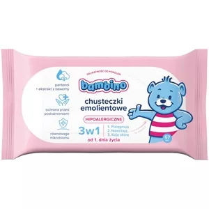 Bambino Chusteczki emolientowe dla dzieci 3w1 57szt.