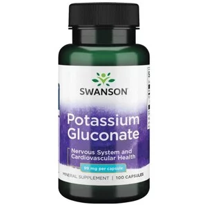 Swanson Glukonian Potasu 99mg 100 kaps