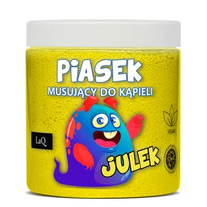 LaQ Julek, piasek musujący do kąpieli dla dzieci, żółty, 190g