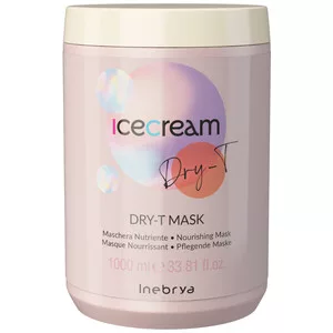 Inebrya Ice Cream Dry-T, odżywcza maska do włosów suchych, puszących się i po zabiegach, 1000ml