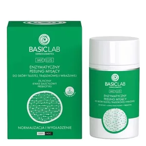 BasicLab Micellis enzymatyczny peeling myjący do skóry tłustej trądzikowej i wrażliwej 35g