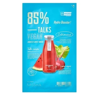 Missha Talks Vegan Squeeze Sheet Mask nawadniająca maseczka w płachcie dla zmęczonej skóry Hydro Booster 27g