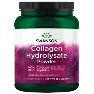 Swanson Hydrolizowany kolagen w proszku, peptydy kolagenowe, 454g, ref.SW1657