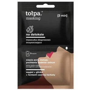 Tołpa Masking, na detoksie maseczka ekspresowo oczyszczająca, 2x5ml