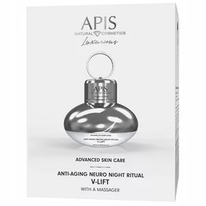 Apis Advanced Skin Care V-Lift, rytuał przeciwstarzeniowy na noc, neuro night with massager, 50ml
