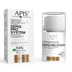 Apis Depiq Pro System, depigmentująca kremo-maska na noc z α-arbutyną 1%, 50ml