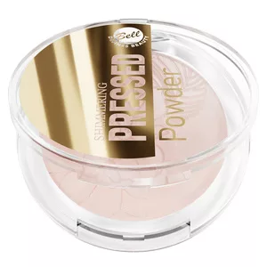 Bell, shimmering pressed powder, puder połyskujący do twarzy, 001, 9g