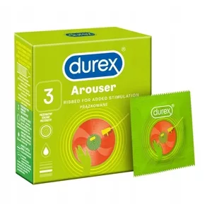 Durex prezerwatywy Arouser 3 szt prążkowane