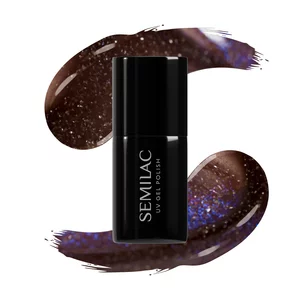 Semilac Galaxy Fresh, lakier hybrydowy Gel Polish, 827 AI Brown, 7ml