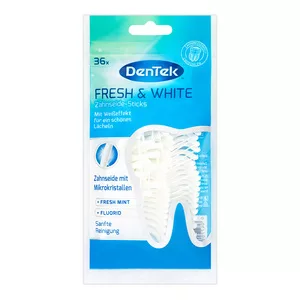 Dentek, niciowykałaczki Fresh&White, 36szt.