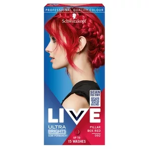 Schwarzkopf Live Ultra Brights or Pastel farba do włosów 092 Ostra Czerwień